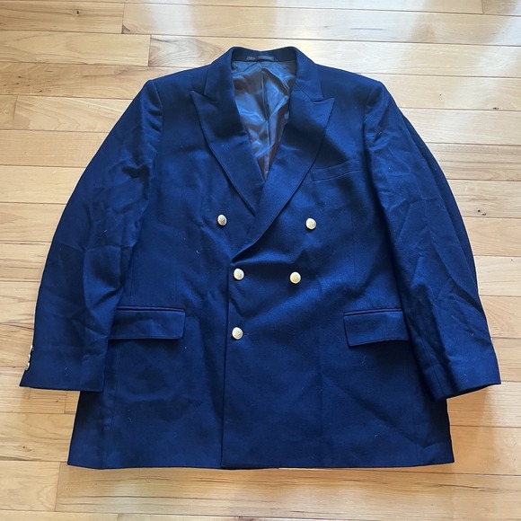 Stanley Blacker Other - Stanley Blacker Double Breasted Blue Blazer 46R‎ Missing One Button